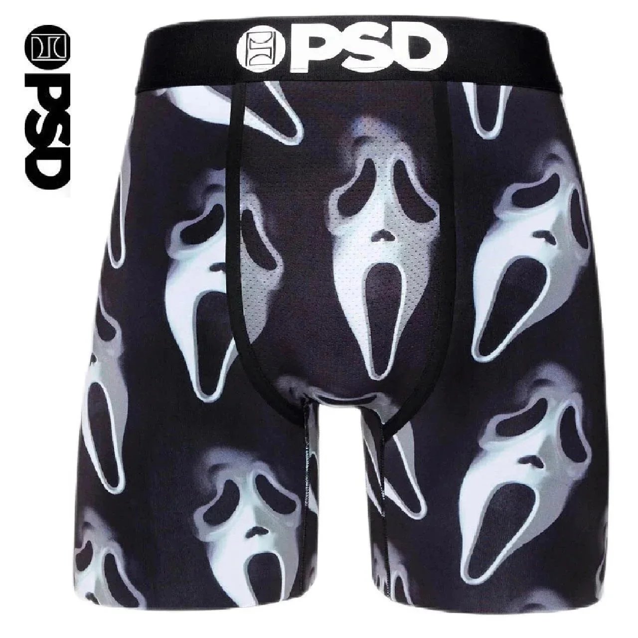 PSD PSD Ghostface Print Men's Boxer Briefs Black