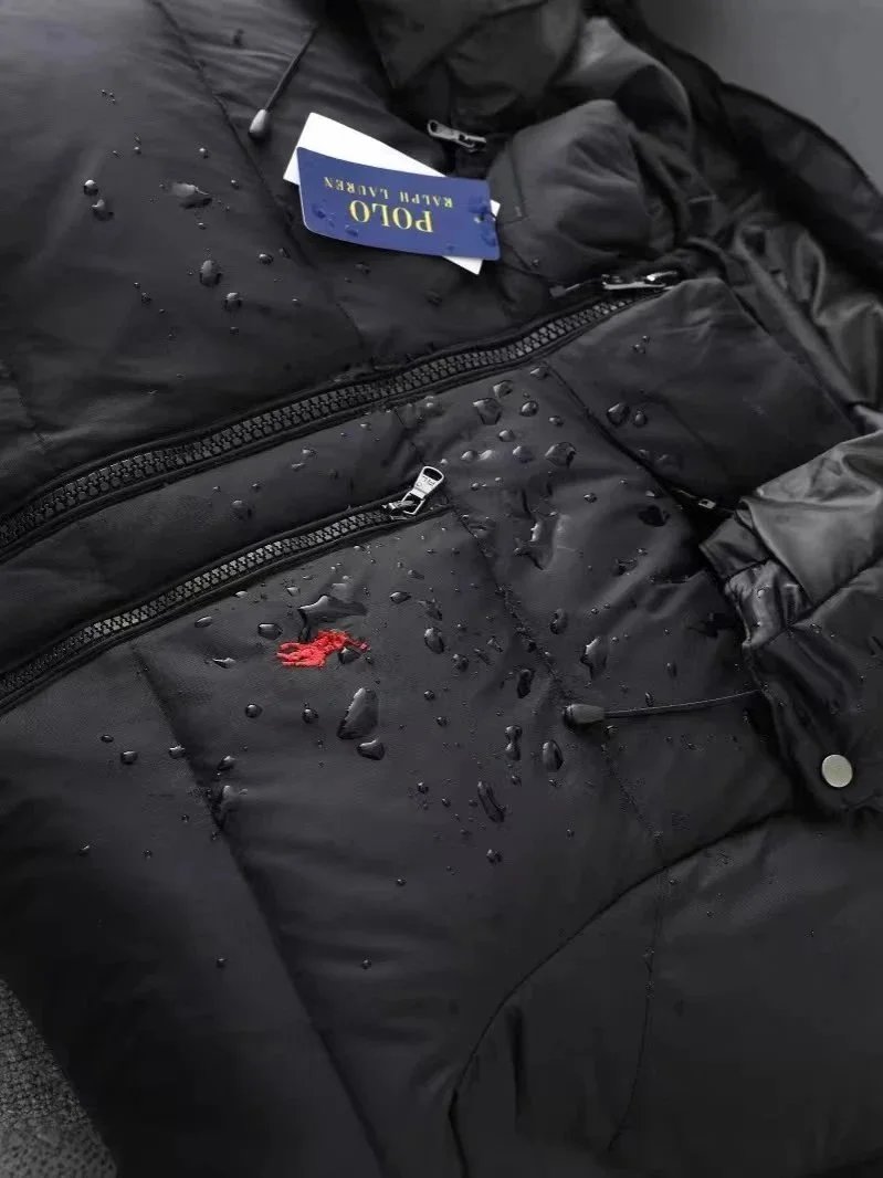 Ralph Lauren Polo Bear Quilted Bomber Jacket Black - 5