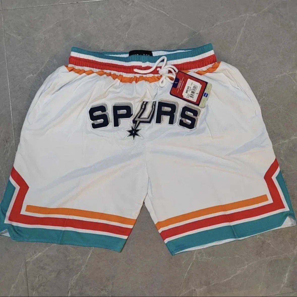 Mitchell & Ness San Antonio Spurs Basketball Shorts White