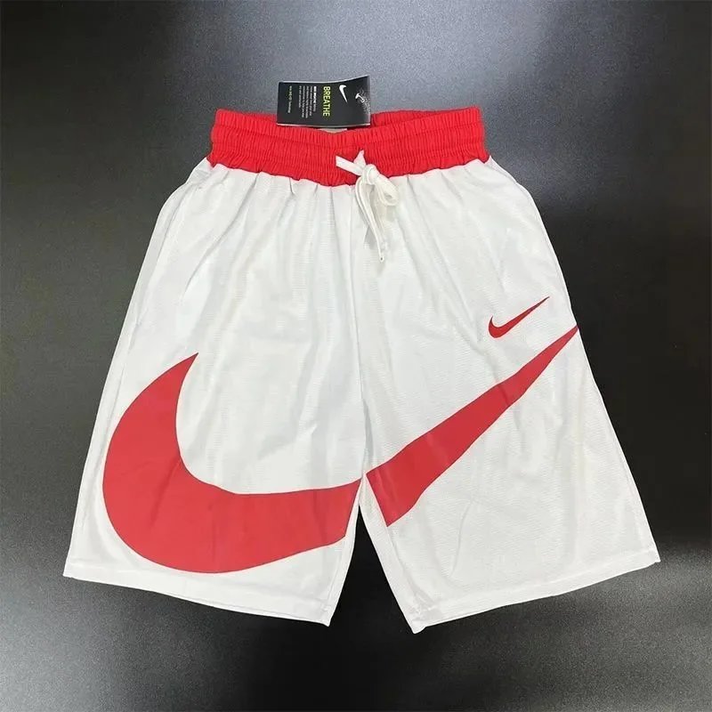 Nike Jordan Sport Shorts White Black Red Basketball Style