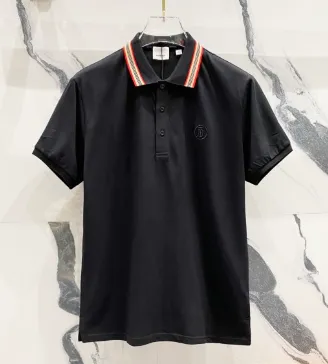 Gucci Logo Polo Black with Web Stripe Collar Polo - 1