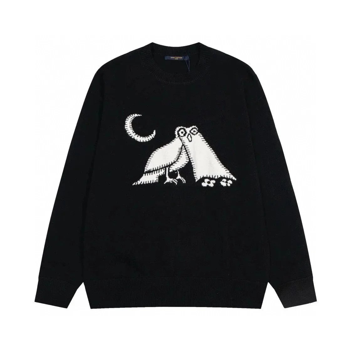 Louis Vuitton Graphic Print Black White Oversized Sweatshirt
