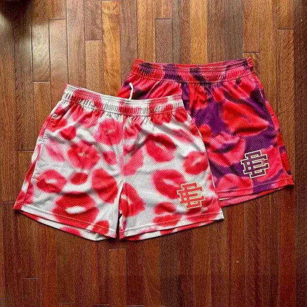 Gallery Dept. Lip Print Mesh Shorts Red Purple - 10