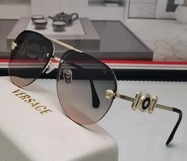 Versace Eyewear YX3207 geometric-frame sunglasses product detail image 5