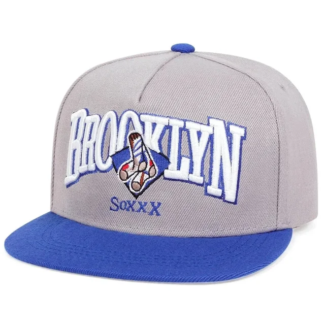 Unbranded Hats Brooklyn Embroidered Flat-Brim Snapback Cap product detail image 2