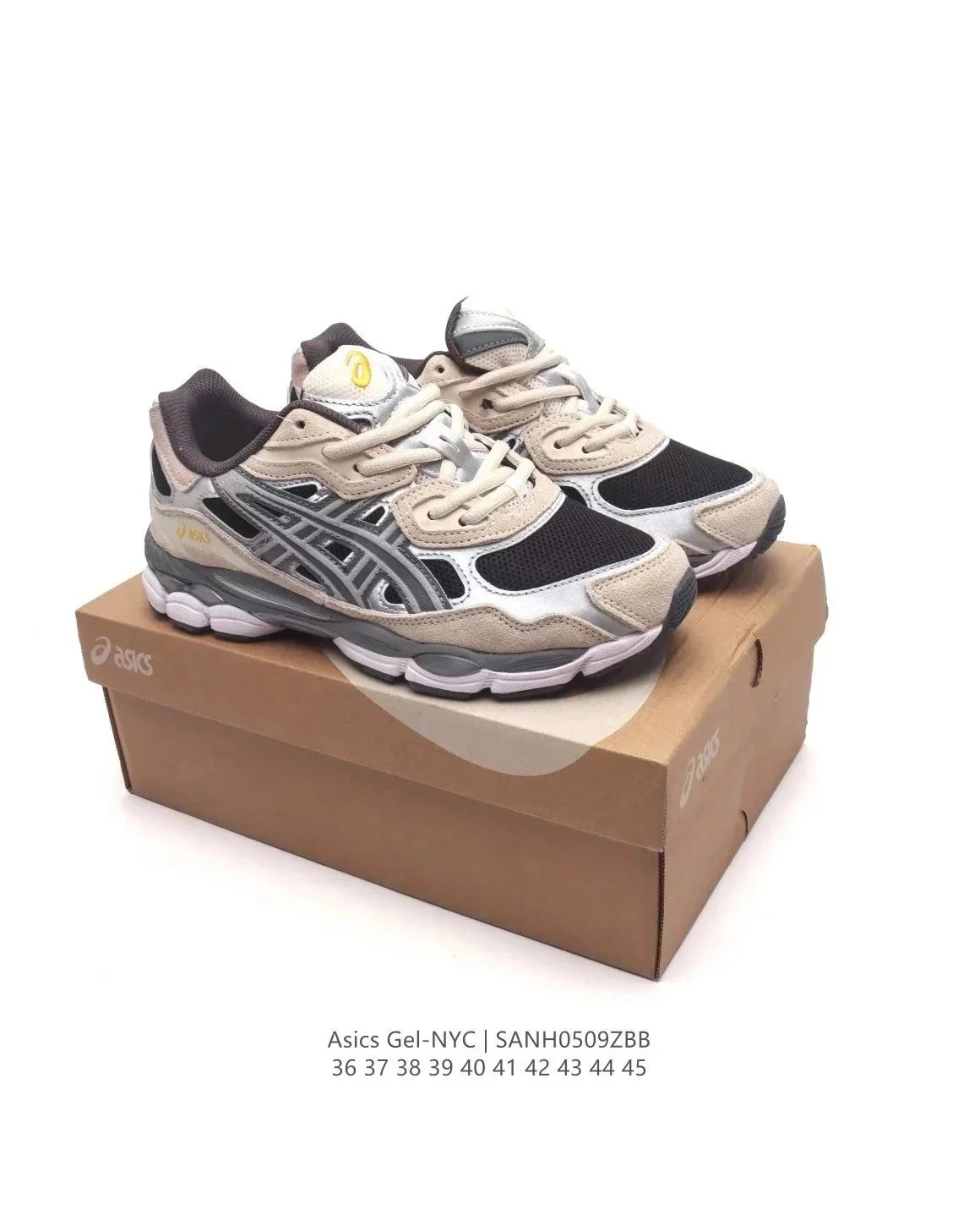 Asics Gel-NYC Silver Green Mesh Running Sneakers