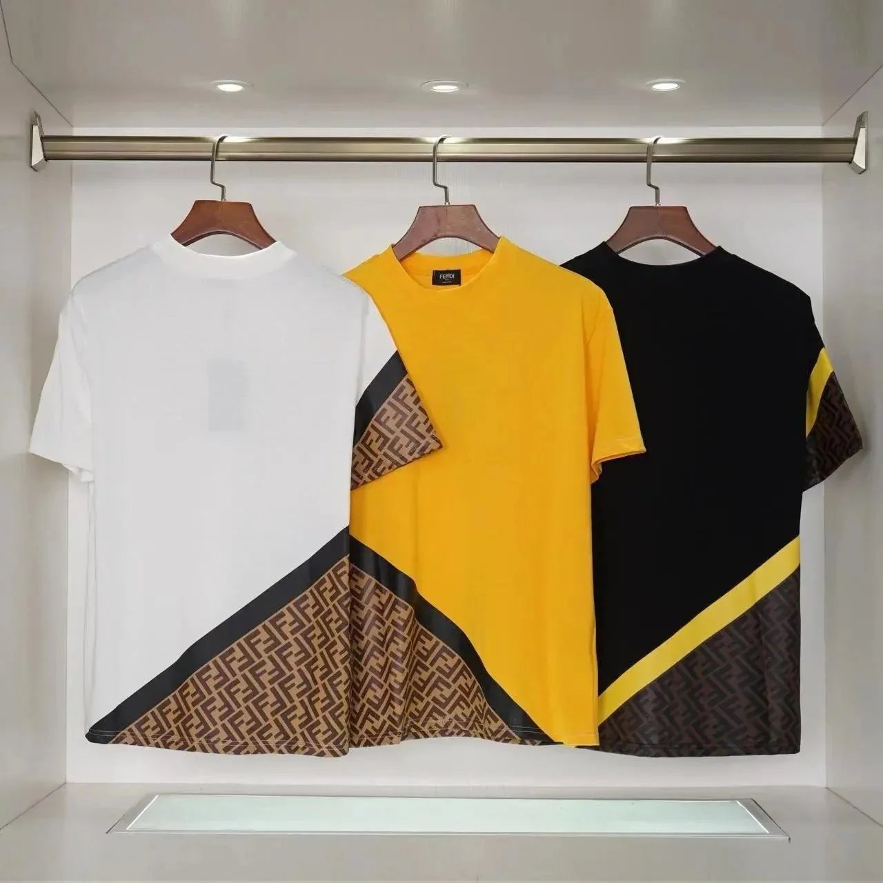 Fendi T-Shirt Black Monogram Print