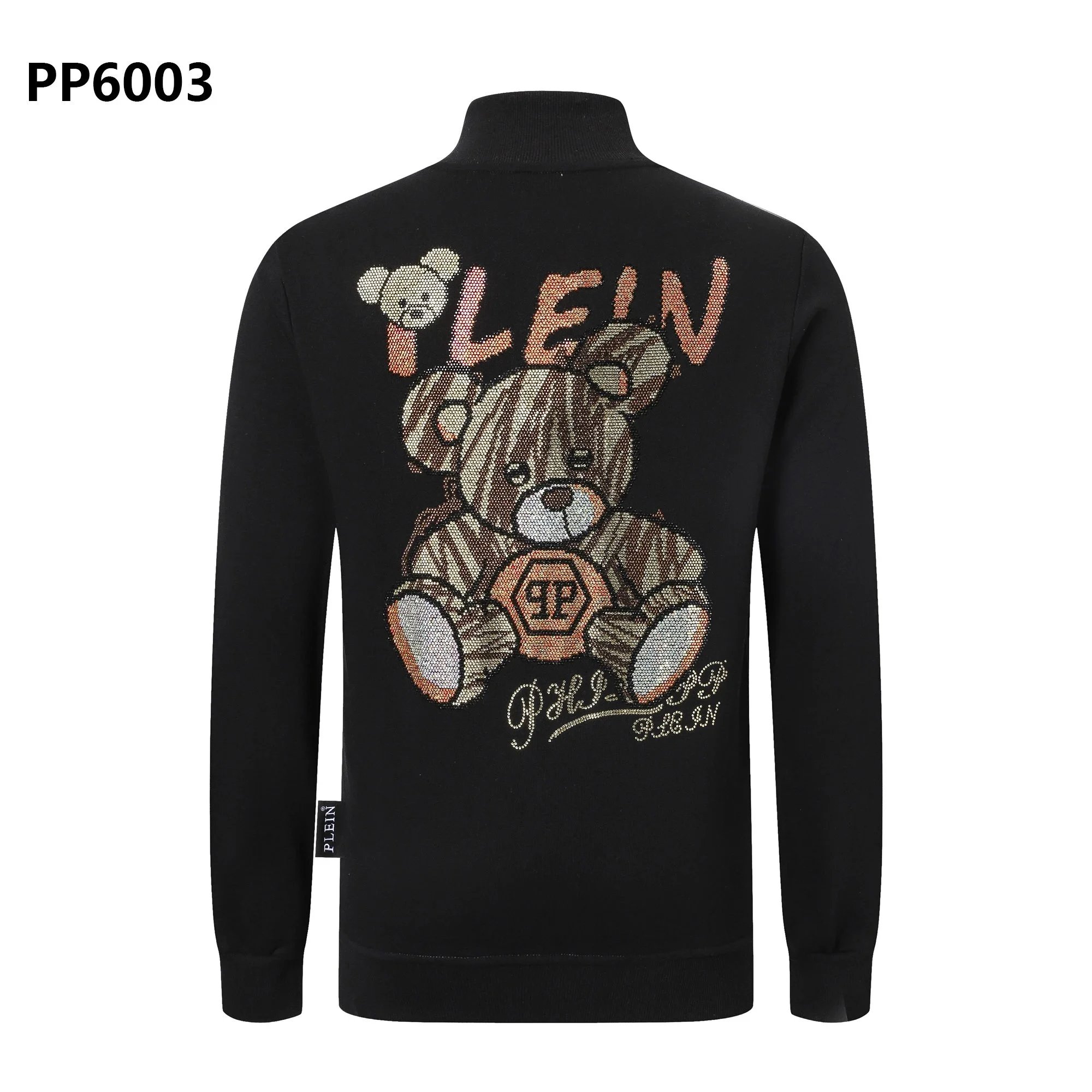 Philipp Plein PP6001 Black Embellished Logo Sweater