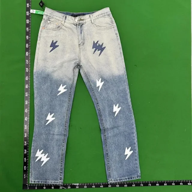 Chrome Hearts Jeans Embroidered patch straight-leg product detail image 4