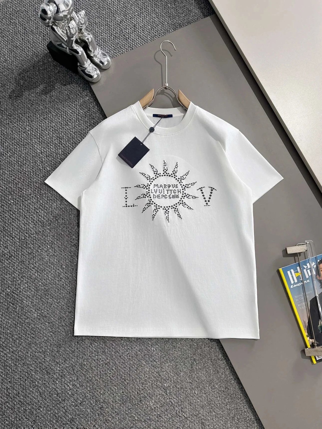 Louis Vuitton Graphic Print White Casual T-Shirt