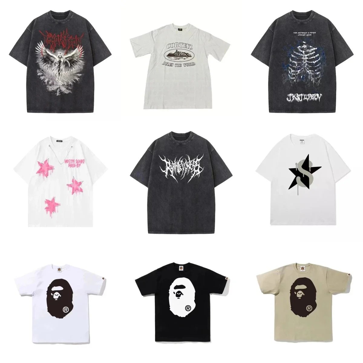 BAPE Ape Head & Collaborative Graphic T-Shirts - 001870
