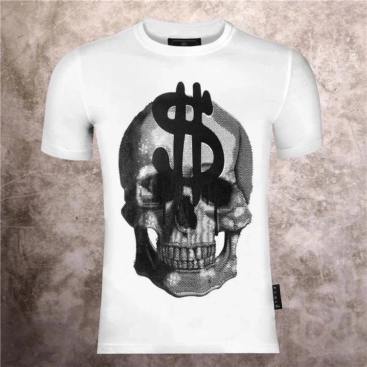 Philipp Plein Philipp Plein White Skull Print T-Shirt White