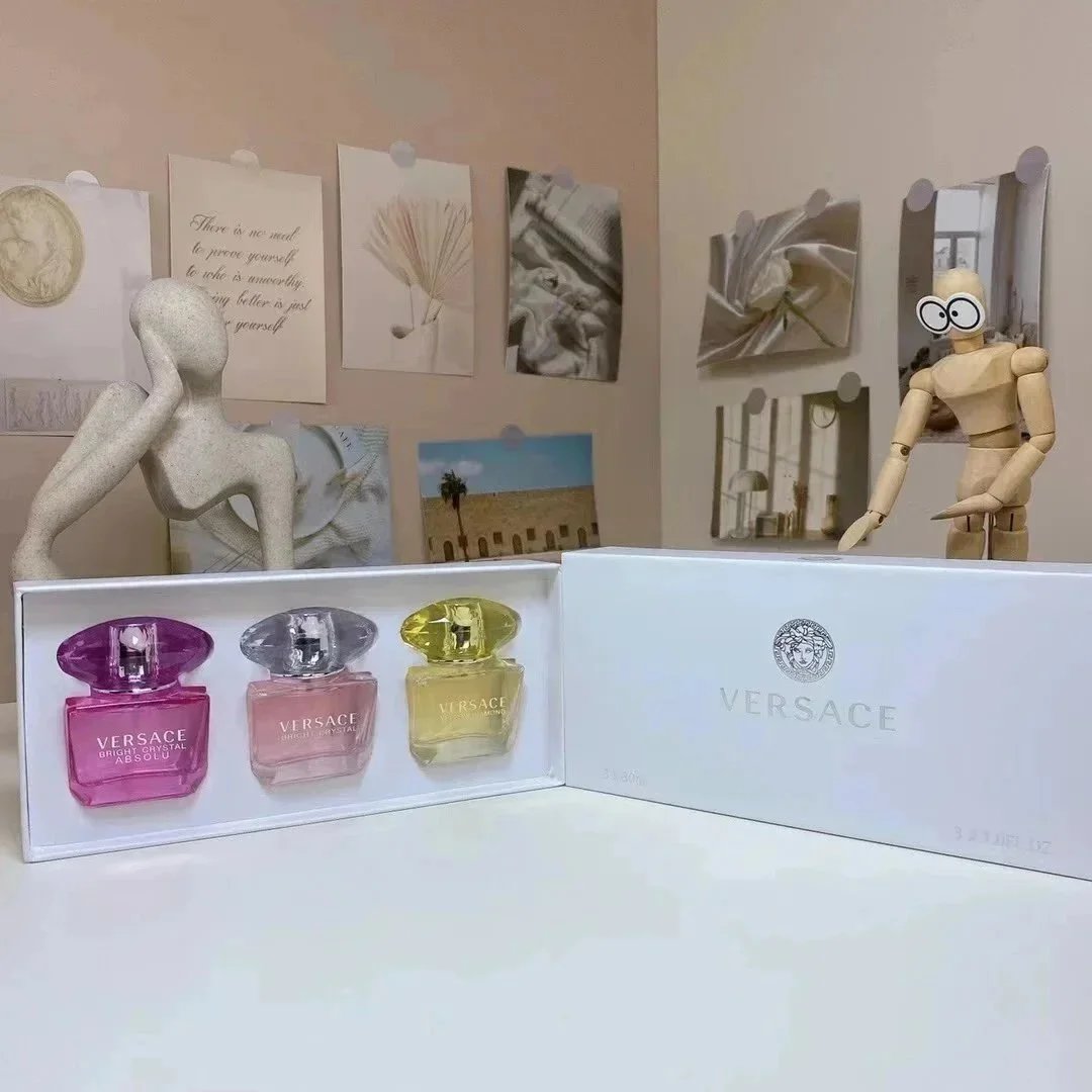 Versace Versace Bright Crystal Absolu Perfume Set - Pink, Silver & Yellow Variants Pink