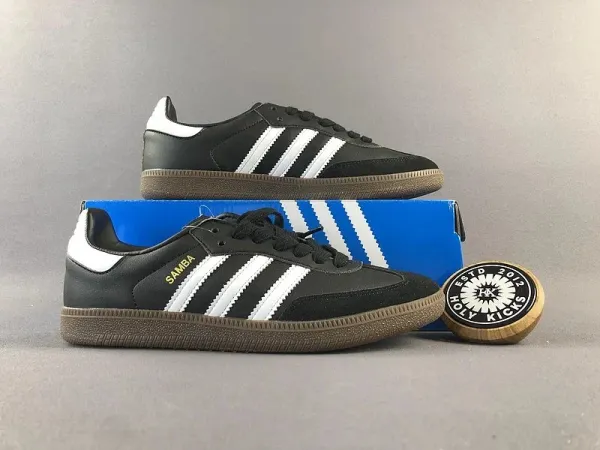 Adidas Samba Classic Black White Gum Sneakers - 1