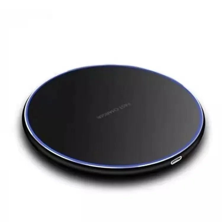 Wireless Fast Charge Pad Black Minimalist Charging Station