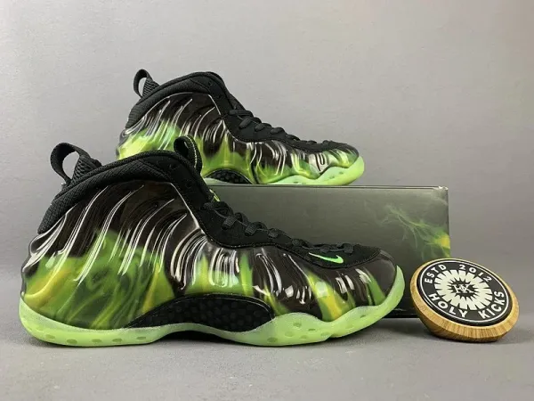 Nike Air Foamposite One Metallic Silver Orange Sneakers - 7