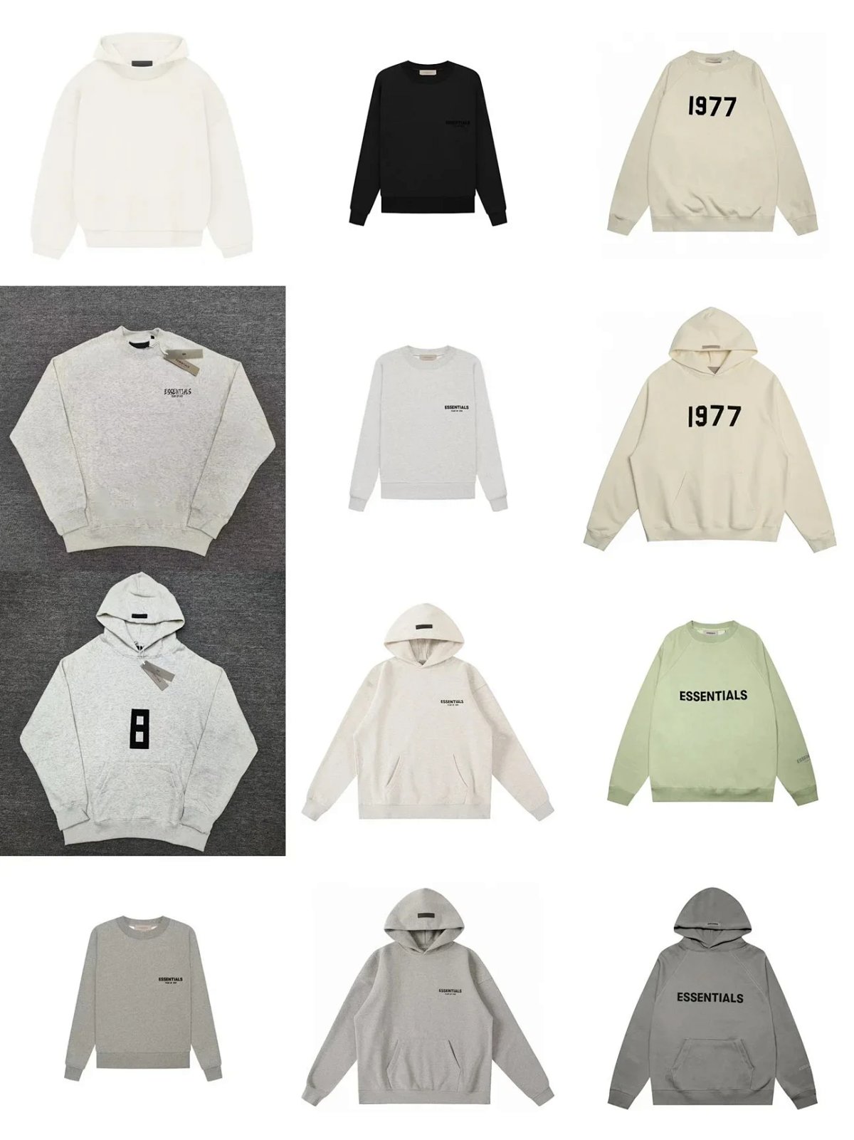Fear of God Essentials Logo Crewneck Black Hoodie product detail 2 in Litbuy spreadsheet finds