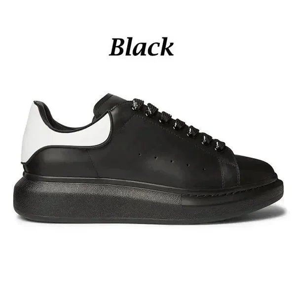 Alexander McQueen Alexander McQueen Black & White Leather Sneakers Black
