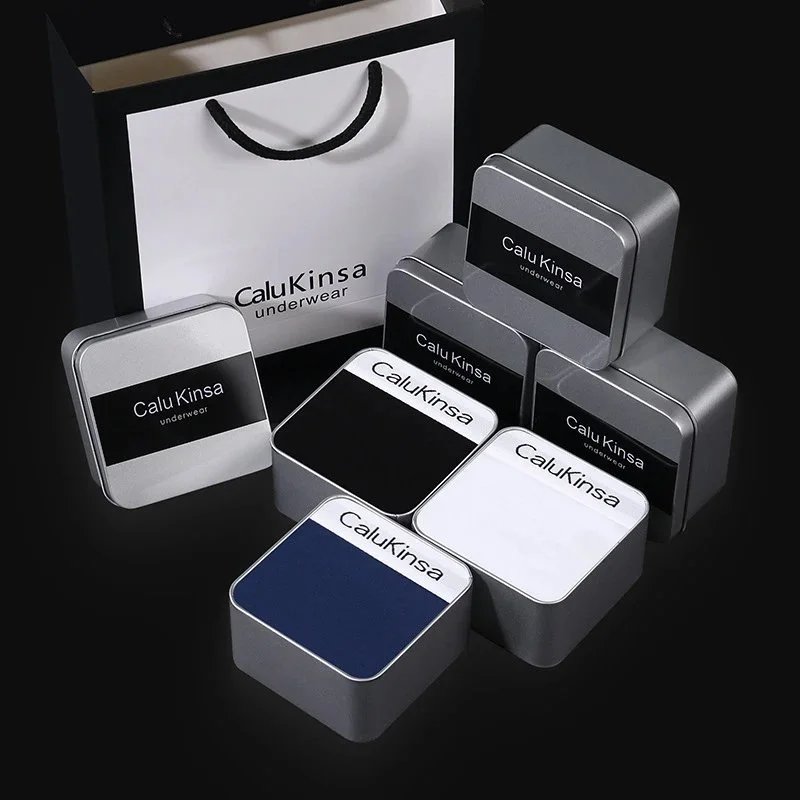 CaluKinsa CaluKinsa Men's Underwear Set - Black, White & Navy Tricolor Pack Black