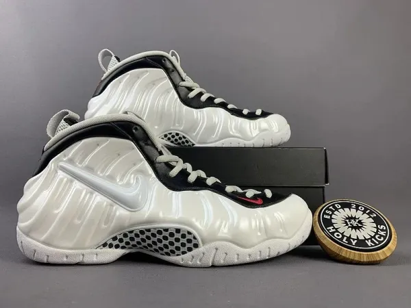 Nike Air Foamposite One Metallic Silver Orange Sneakers - 6
