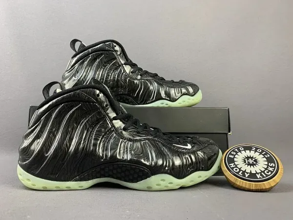 Nike Air Foamposite One Metallic Silver Orange Sneakers - 9