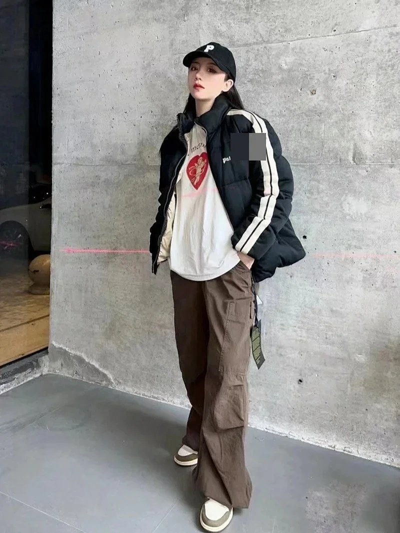 Palm Angels Puffer Jacket Black with White Stripes Down Jacket product detail 2 in Litbuy spreadsheet finds