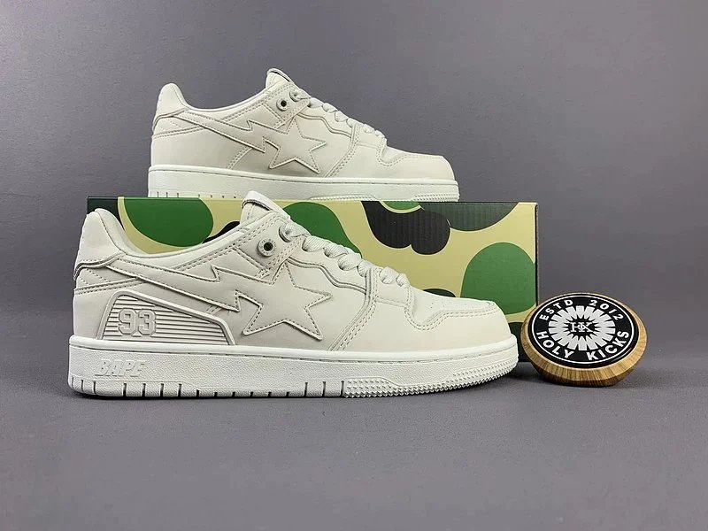 A Bathing Ape Bapesta Black Camo Star Low Top Sneakers