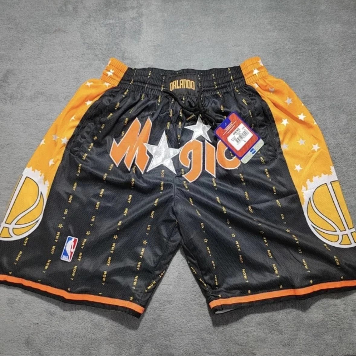 Mitchell & Ness Orlando Magic Basketball Shorts - Black/Yellow Black