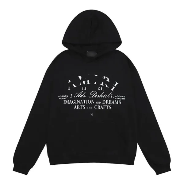 1. Aids District Imagination and Dreams Arts and Crafts Black Hoodie - 1