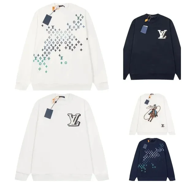 Louis Vuitton Monogram Embroidered Crewneck White Sweatshirt - 5