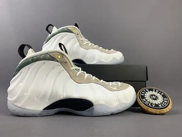 Nike Air Foamposite One Metallic Silver Orange Sneakers - 4
