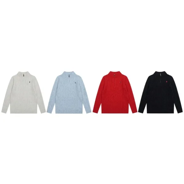 Ralph Lauren Polo Knit Zip-Up Sweater Beige - 4