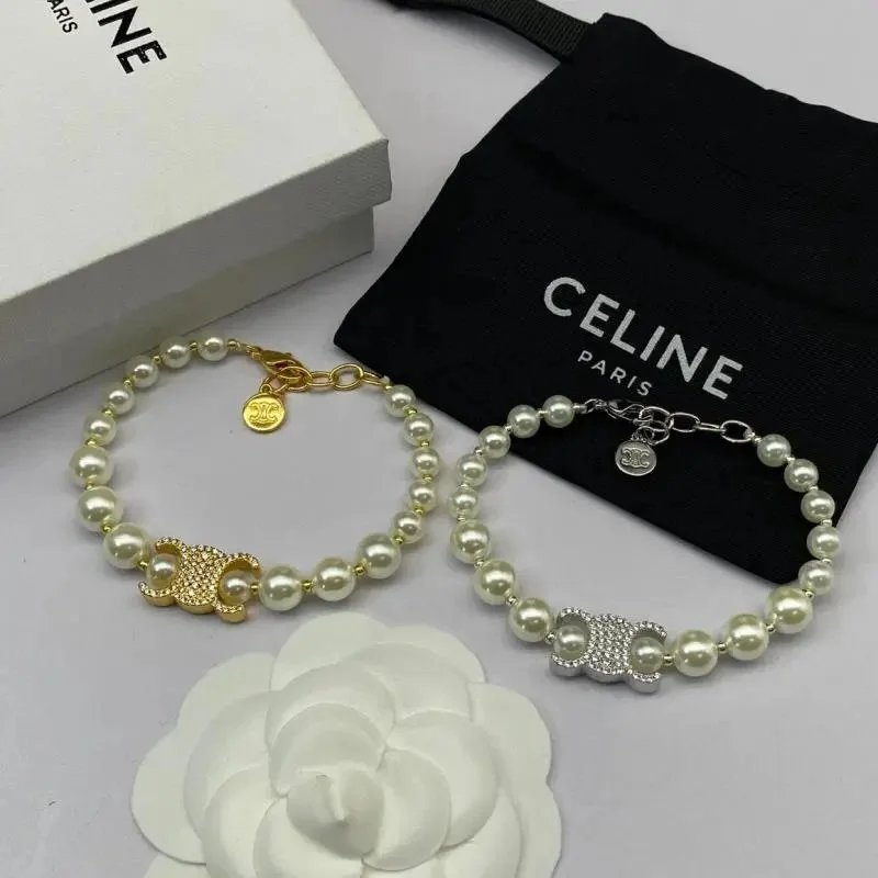 Celine Triomphe Pearl Bracelet T-Shirt