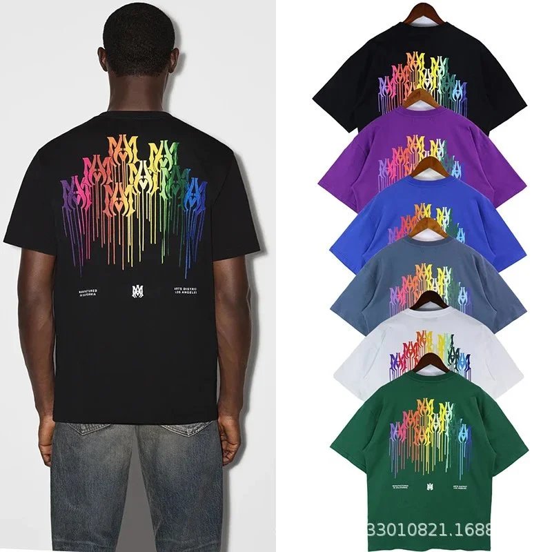Amiri 22 Black Palm Print Graphic T-Shirt