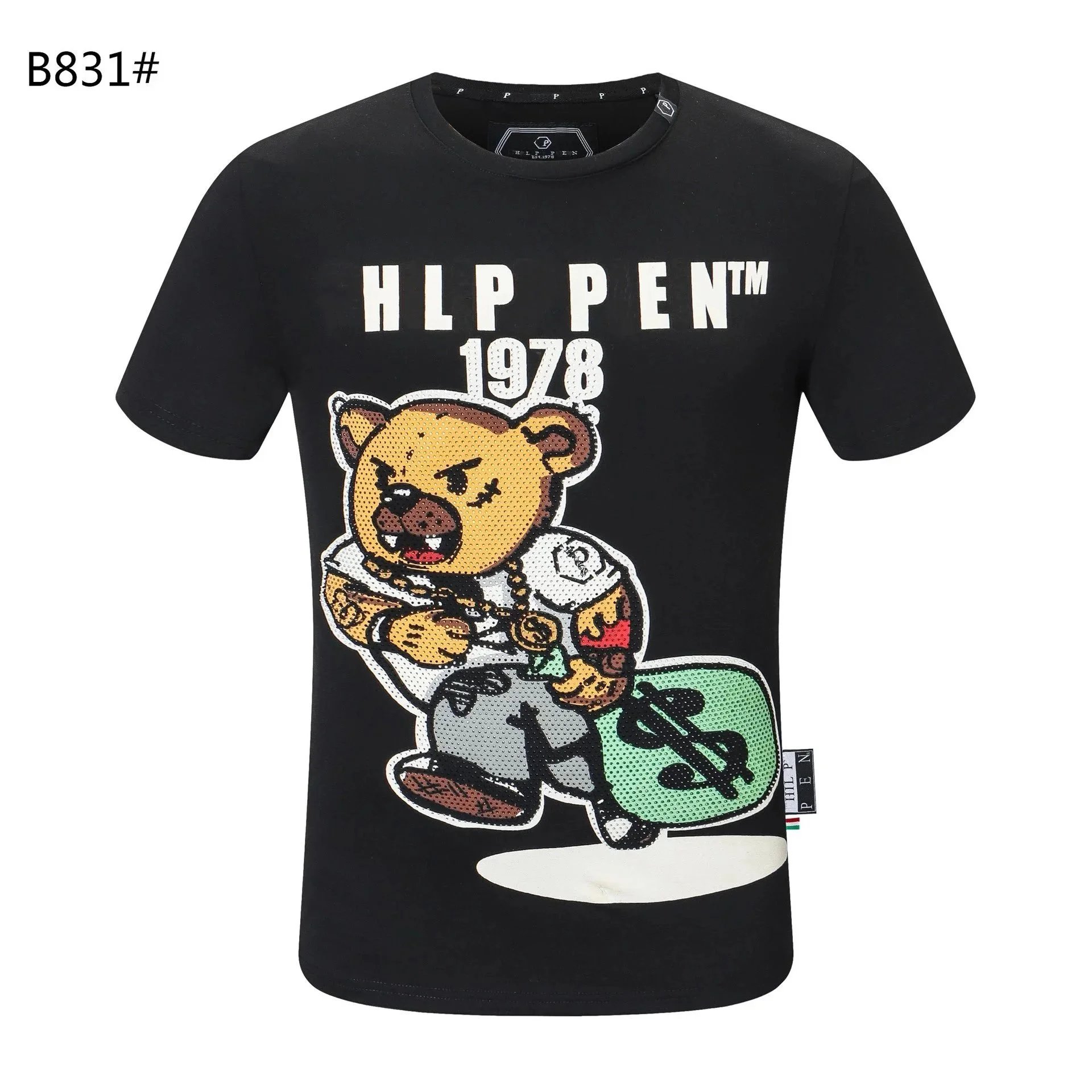 Philipp Plein Philipp Plein HLP Pen 1978 Black Bear Graphic T-Shirt Black