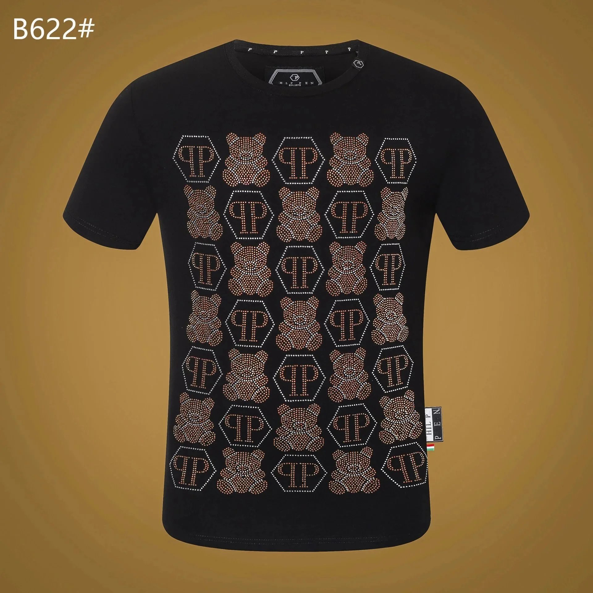 Philipp Plein Philipp Plein Black Teddy Bear Embellished T-Shirt Black