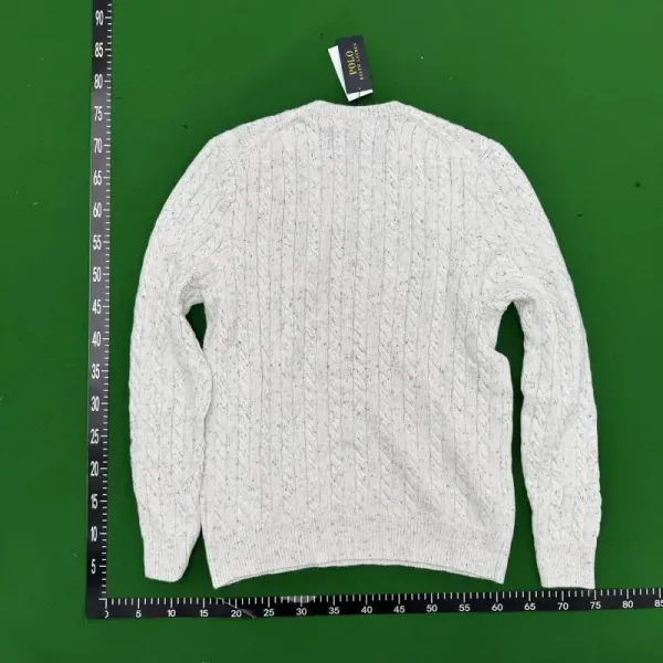 Ralph Lauren Polo Knit Zip-Up Sweater Beige - 7