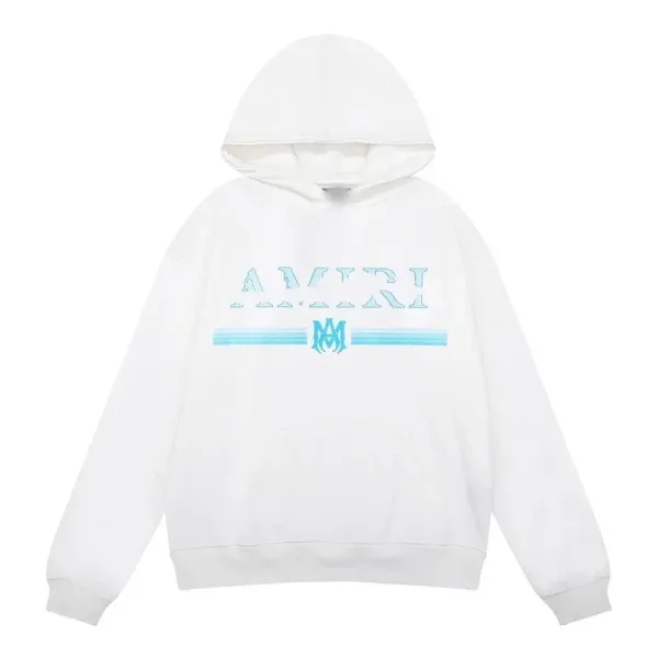 Amiri Logo Graphic Hoodie White - 1