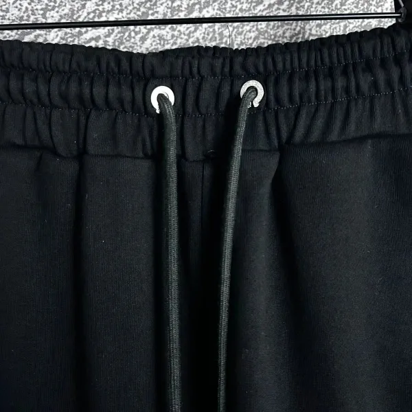 OK Embroidered Drawstring Shorts Gray - 10