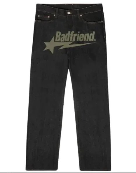 Badfriend Classic Dark Blue Denim Straight Leg Jeans
