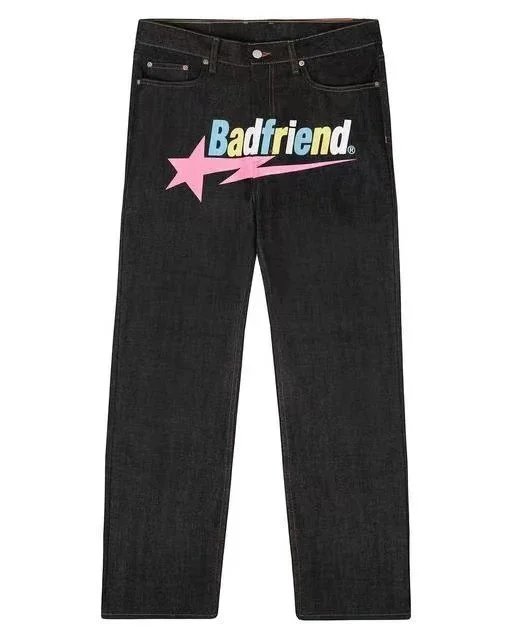 Badfriend Classic Dark Blue Denim Straight Leg Jeans