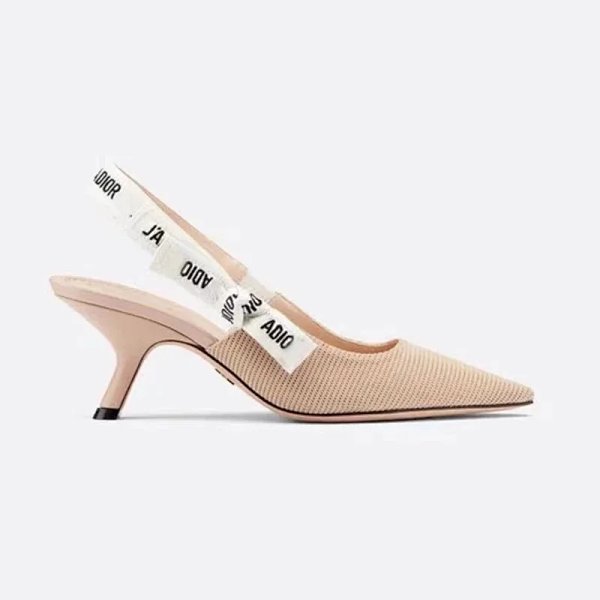 Dior J'Adior Slingback Heel Beige Mesh Kitten Heels product listing in Litbuy spreadsheet finds