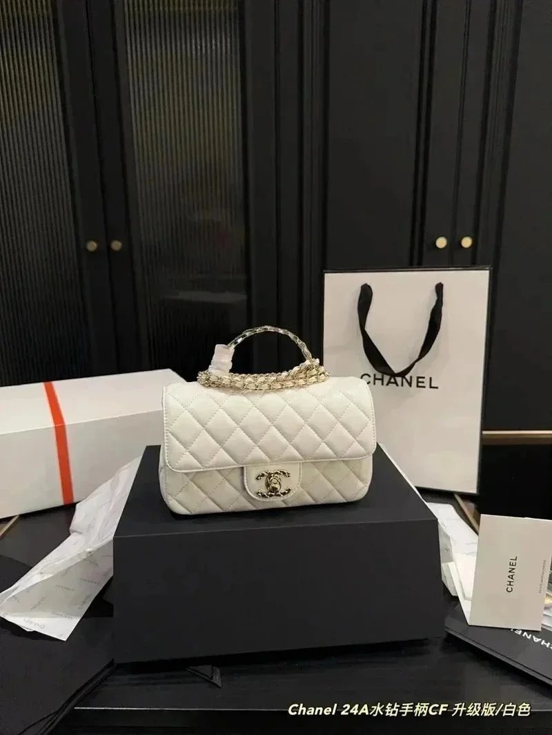 Chanel Handbags Quilted Top-Handle Chain-Strap Handbag image 7