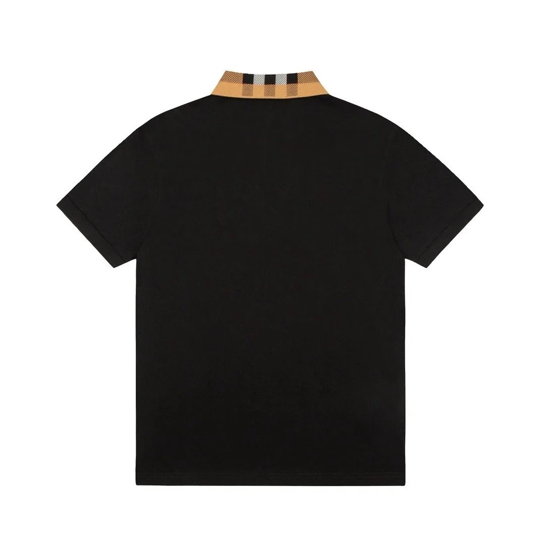 Burberry Polo Shirt Black White Navy Beige Green Classic Striped Check Embroidered Collar