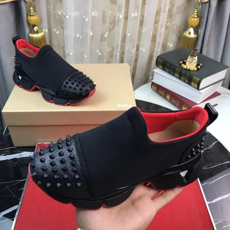 Christian Louboutin Christian Louboutin Spike Platform Sneakers Black/Red Black