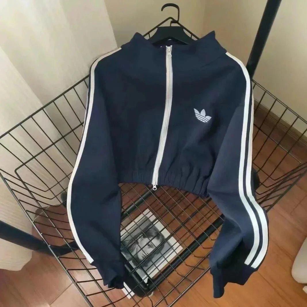 Adidas Originals 3-Stripes Cropped Track Jacket T-Shirt