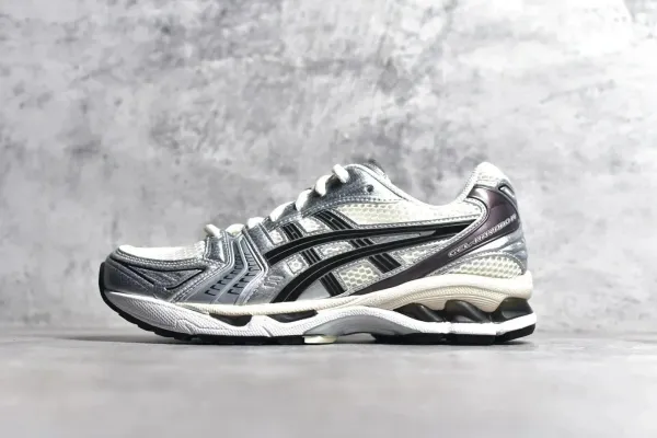 Asics Gel-Kayano 14 Silver Metallic Running Shoes - 1