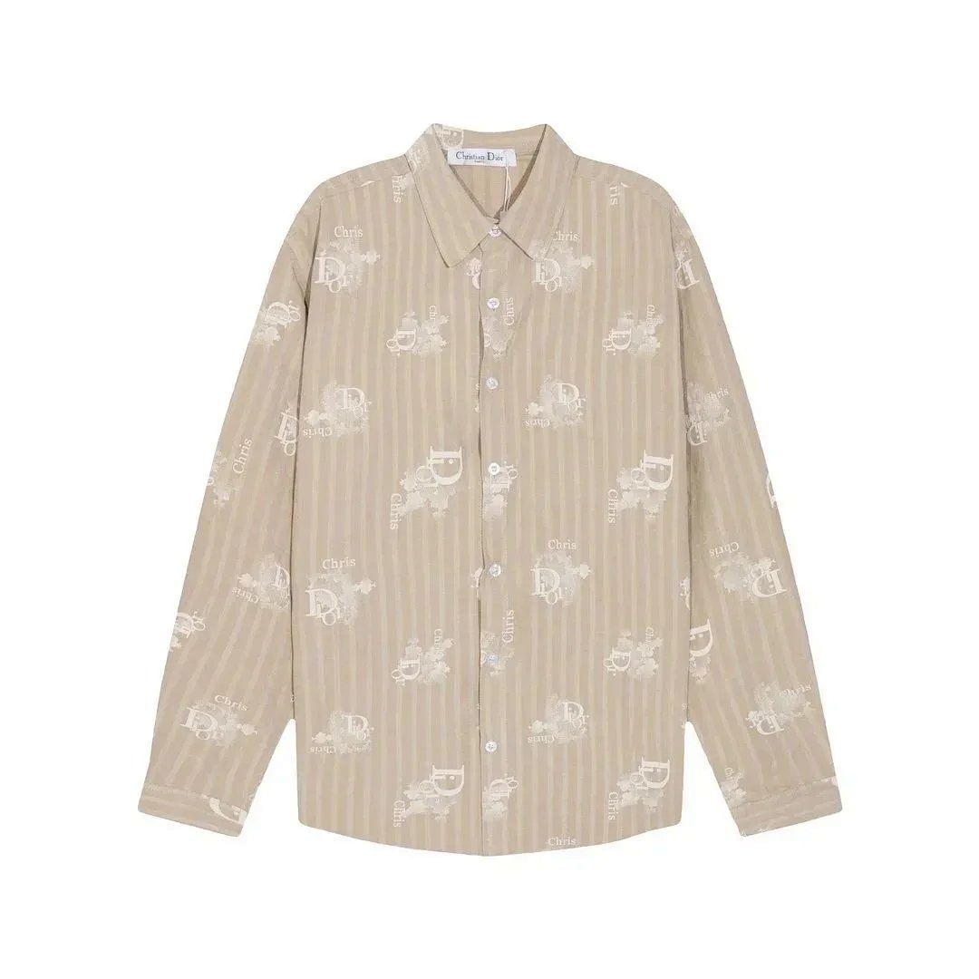Dior Oblique Print Striped Shirt Blue product detail 9 in Litbuy spreadsheet finds