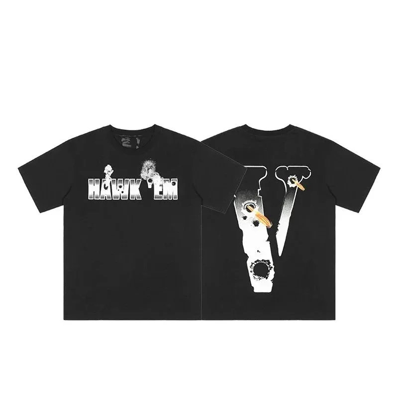 VLONE Vlone Hawk 'Em Black T-Shirt Black