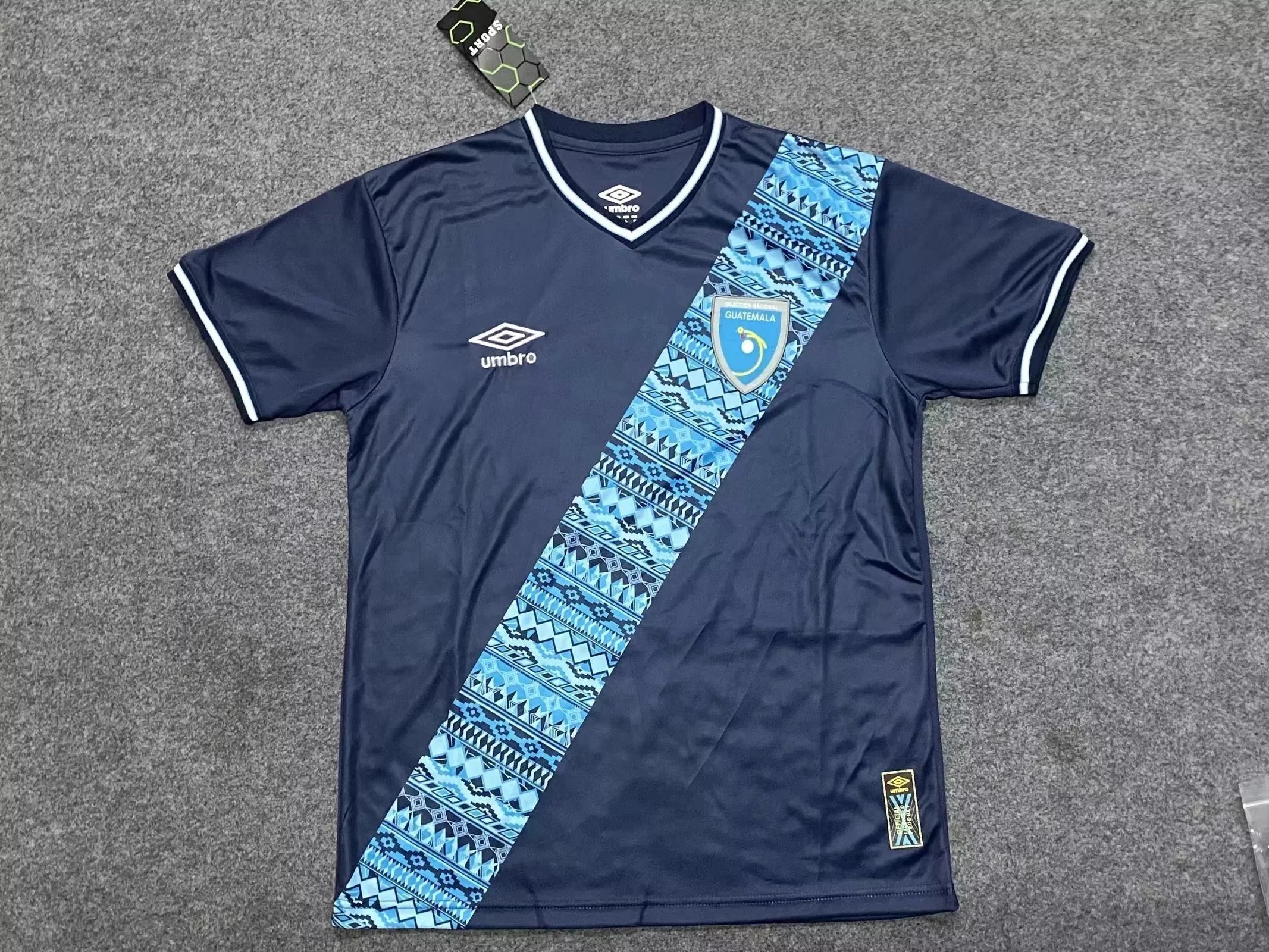 Umbro Umbro Guatemala National Team Soccer Jersey - Navy Blue with Tribal Pattern Navy